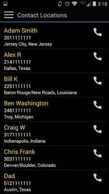 Call Locations android App screenshot 3